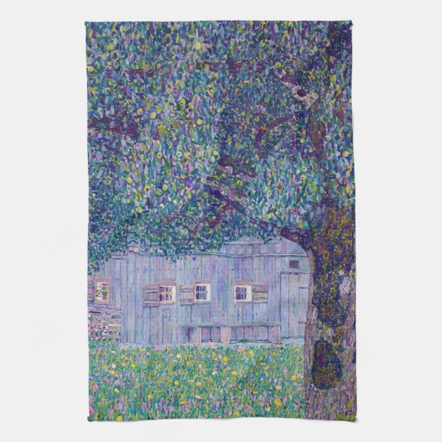 Gustav Klimt - Farmhouse in Upper Austria Kitchen Towel (Vertical)