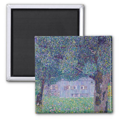 Gustav Klimt _ Farmhouse in Upper Austria Magnet