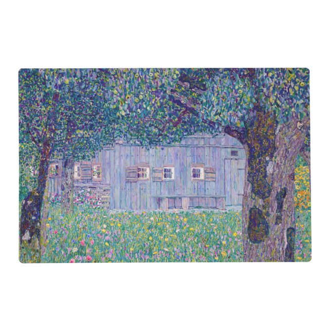 Gustav Klimt - Farmhouse in Upper Austria Placemat (Front)
