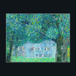 Gustav Klimt Farmhouse in Upper Austria Postcard<br><div class="desc">Postcard featuring Gustav Klimt’s oil painting Farmhouse in Upper Austria (1911),  also known as Farmhouse in Buchberg. A wooden farmhouse can be seen through green trees and a meadow of beautiful pink,  yellow,  blue,  and orange flowers. A wonderful gift for fans of Art Nouveau and Austrian art.</div>