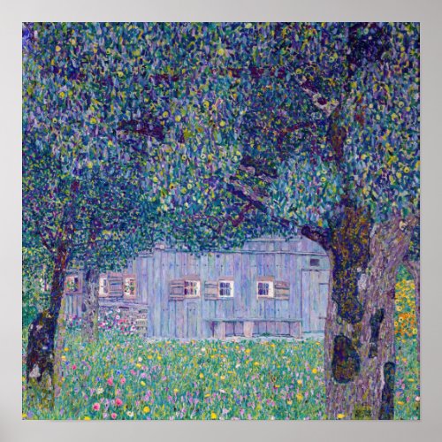 Gustav Klimt _ Farmhouse in Upper Austria Poster
