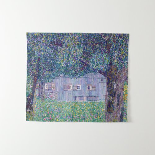 Gustav Klimt _ Farmhouse in Upper Austria Tapestry