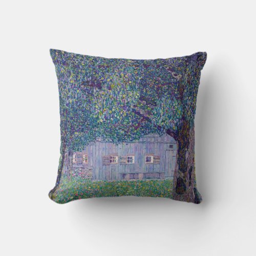 Gustav Klimt _ Farmhouse in Upper Austria Throw Pillow