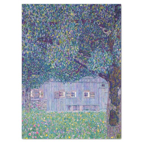 Gustav Klimt _ Farmhouse in Upper Austria Tissue Paper