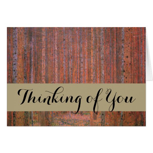 Gustav Klimt Fir Forest Tannenwald Red Trees (Front Horizontal)