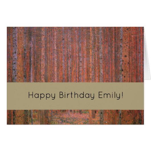 Gustav Klimt Fir Forest Tannenwald Red Trees (Front Horizontal)