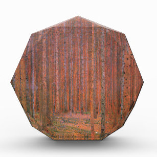 Gustav Klimt Fir Forest Tannenwald Red Trees Acrylic Award
