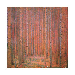 Gustav Klimt Fir Forest Tannenwald Red Trees Canvas Print
