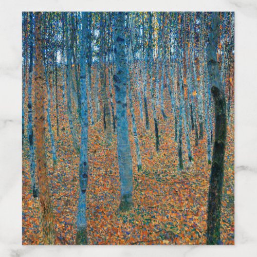Gustav Klimt Fir Forest Tannenwald Red Trees Envelope Liner