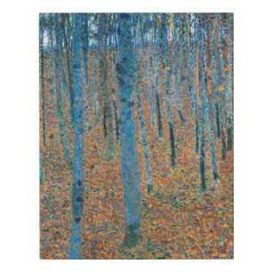 Gustav Klimt Fir Forest Tannenwald Red Trees Faux Canvas Print