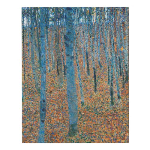 Gustav Klimt Fir Forest Tannenwald Red Trees Faux Canvas Print