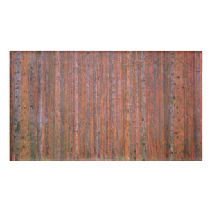 Gustav Klimt Fir Forest Tannenwald Red Trees Name Tag
