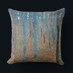 Gustav Klimt Fir Forest Tannenwald Red Trees Outdoor Pillow<br><div class="desc">Vintage Gustav Klimt Fir Forest - Art Nouveau Red Trees This beautiful vintage paintings of trees is by master artist Gustav Klimt. The painting, called Fir Forest I, or Tannenwald, shows us a beautiful landscape with Red Fir Trees, through a dense forest. Gustav Klimt captured the feeling of vibrance in...</div>