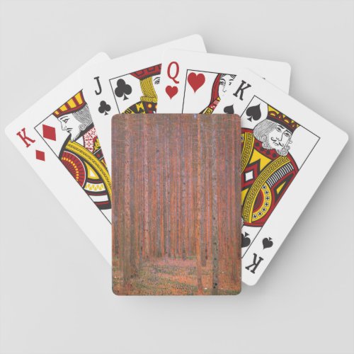 Gustav Klimt Fir Forest Tannenwald Red Trees Poker Cards