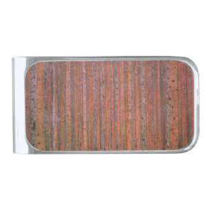 Gustav Klimt Fir Forest Tannenwald Red Trees Silver Finish Money Clip