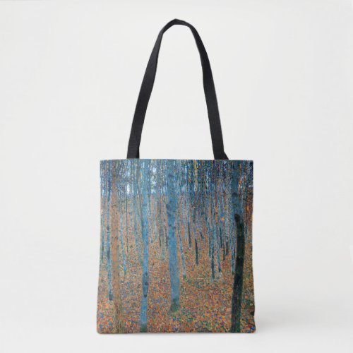 Gustav Klimt Fir Forest Tannenwald Red Trees Tote Bag