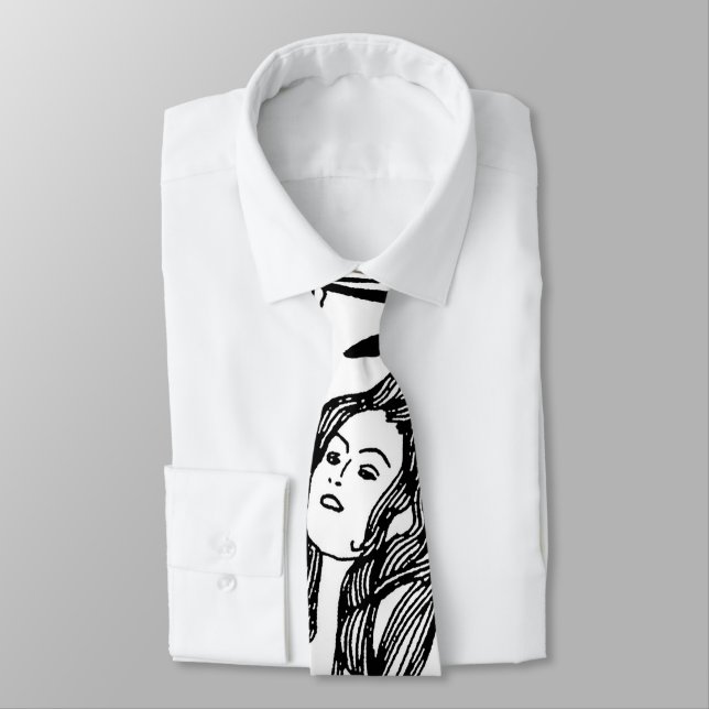 Gustav Klimt - Fish Blood Surreal Japanese Art Neck Tie (Tied)