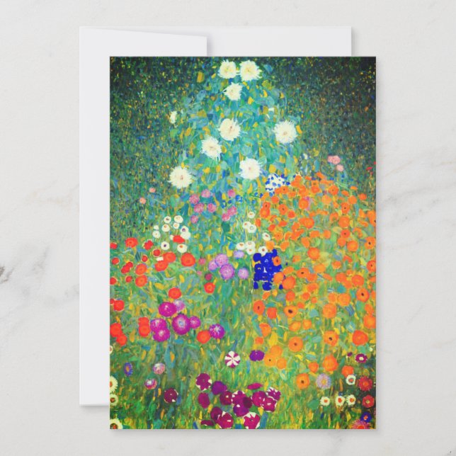 Gustav Klimt Flower Garden Announcement (Front)