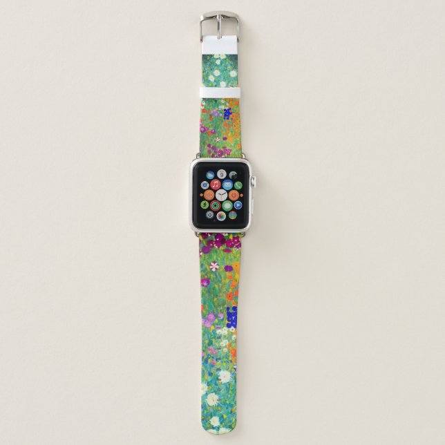 Gustav Klimt Flower Garden Apple Watch Band (Front)