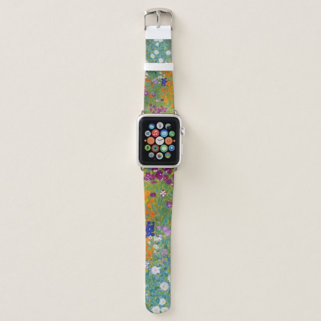Gustav Klimt - Flower Garden Apple Watch Band (Front)