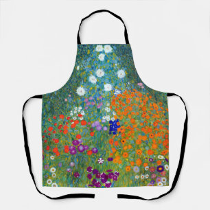 Gustav Klimt Flower Garden Apron