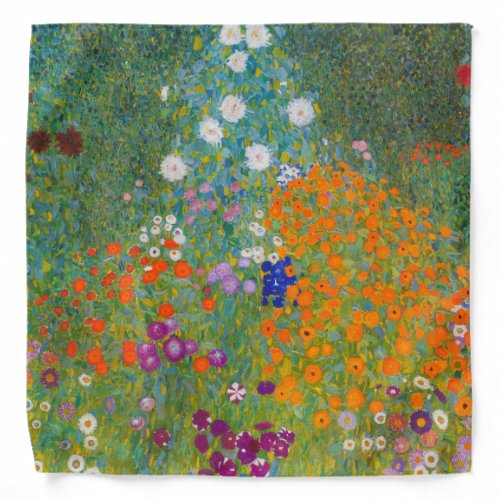 Gustav Klimt _ Flower Garden Bandana