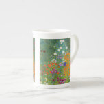 Gustav Klimt: Flower Garden Bone China Mug<br><div class="desc">A beautiful classic Bone China mug featuring a colorful flower garden,  painted by the Austrian symbolist painter Gustav Klimt.</div>