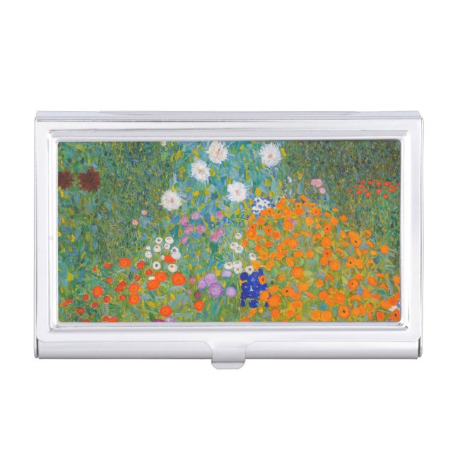 Gustav Klimt - Flower Garden Business Card Case (Front)