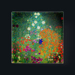Gustav Klimt Flower Garden Button<br><div class="desc">Button featuring Gustav Klimt’s oil painting Flower Garden (1906). A beautiful garden of purple,  red,  white,  blue,  and orange flowers. A great gift for fans of Art Nouveau and Austrian art.</div>