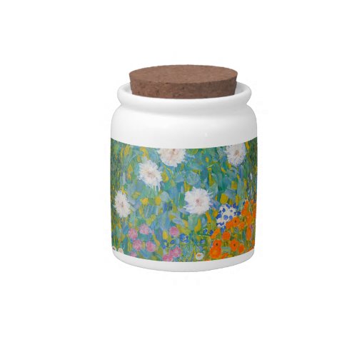 Gustav Klimt _ Flower Garden Candy Jar