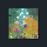 Gustav Klimt Flower Garden Canvas Print<br><div class="desc">A cottage or farmhouse flower garden as painted by Gustav Klimt.</div>