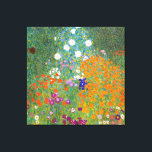 Gustav Klimt: Flower Garden Canvas Print<br><div class="desc">A beautiful classic canvas print featuring a colorful flower garden,  painted by the Austrian symbolist painter Gustav Klimt.</div>