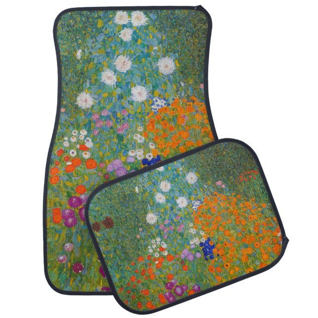 Gustav Klimt - Flower Garden Car Floor Mat (Set)