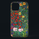 Gustav Klimt Flower Garden iPhone 12 Case<br><div class="desc">iPhone Case featuring Gustav Klimt’s oil painting Farm Garden with Sunflowers (1907). A beautiful garden of sunflowers and exquisite blue,  red,  purple,  pink,  and white flowers. A great gift for fans of Art Nouveau and Austrian art.</div>