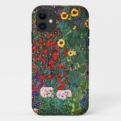 Gustav Klimt Flower Garden iPhone 11 Case