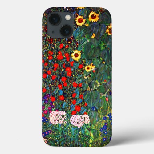 Gustav Klimt Flower Garden iPhone 13 Case