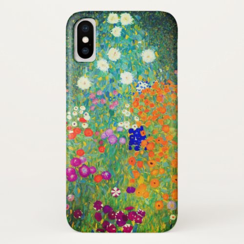 Gustav Klimt Flower Garden iPhone X Case