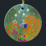 Gustav Klimt Flower Garden Ceramic Ornament<br><div class="desc">Ornament featuring Gustav Klimt’s oil painting Flower Garden (1906). A beautiful garden of purple,  red,  white,  blue,  and orange flowers. A great gift for fans of Art Nouveau and Austrian art.</div>