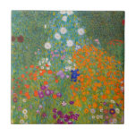 Gustav Klimt - Flower Garden Ceramic Tile<br><div class="desc">Flower Garden - Gustav Klimt in 1905-1907</div>