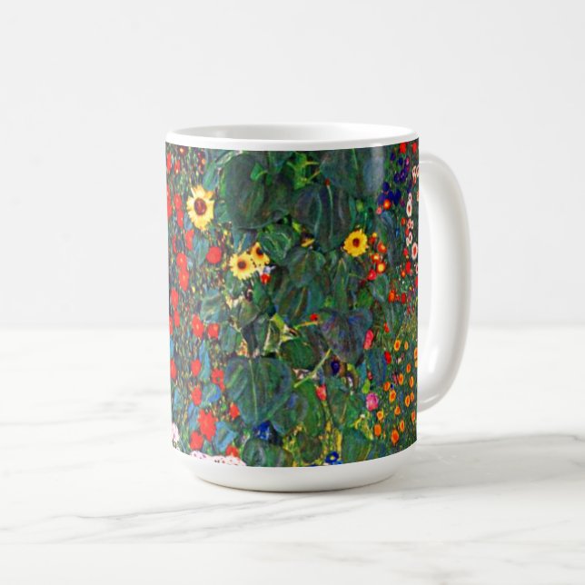 Gustav Klimt Flower Garden Coffee Mug (Front Right)