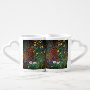 Gustav Klimt Flower Garden Coffee Mug Set