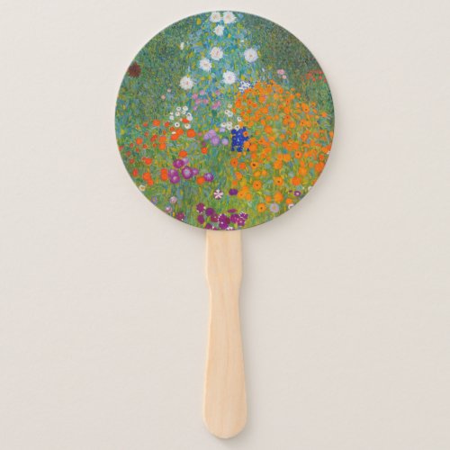 Gustav Klimt _ Flower Garden Cornhole Set Hand Fan