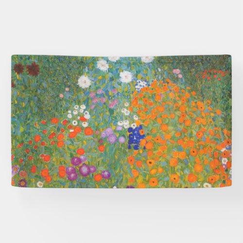 Gustav Klimt Flower Garden Cottage Nature Banner