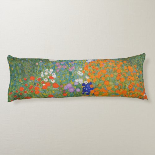 Gustav Klimt Flower Garden Cottage Nature Body Pillow