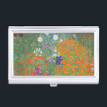Gustav Klimt Flower Garden Cottage Nature Business Card Case<br><div class="desc">A beautiful garden painting - this is a classic painting by Gustav Klimt,  called Cottage Garden,  or Bauergarten,  1907,  which is a close up of a flower garden,  a colorful floral painting.</div>