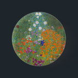 Gustav Klimt Flower Garden Cottage Nature Button<br><div class="desc">A beautiful garden painting - this is a classic painting by Gustav Klimt,  called Cottage Garden,  or Bauergarten,  1907,  which is a close up of a flower garden,  a colorful floral painting.</div>
