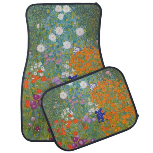 Gustav Klimt Flower Garden Cottage Nature Car Floor Mat