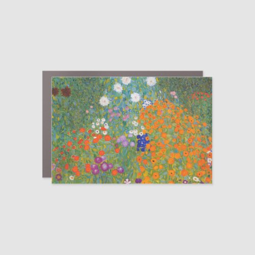 Gustav Klimt Flower Garden Cottage Nature Car Magnet