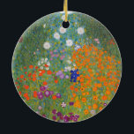 Gustav Klimt Flower Garden Cottage Nature Ceramic Ornament<br><div class="desc">A beautiful garden painting - this is a classic painting by Gustav Klimt,  called Cottage Garden,  or Bauergarten,  1907,  which is a close up of a flower garden,  a colorful floral painting.</div>
