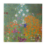 Gustav Klimt Flower Garden Cottage Nature Ceramic Tile<br><div class="desc">A beautiful garden painting - this is a classic painting by Gustav Klimt,  called Cottage Garden,  or Bauergarten,  1907,  which is a close up of a flower garden,  a colorful floral painting.</div>